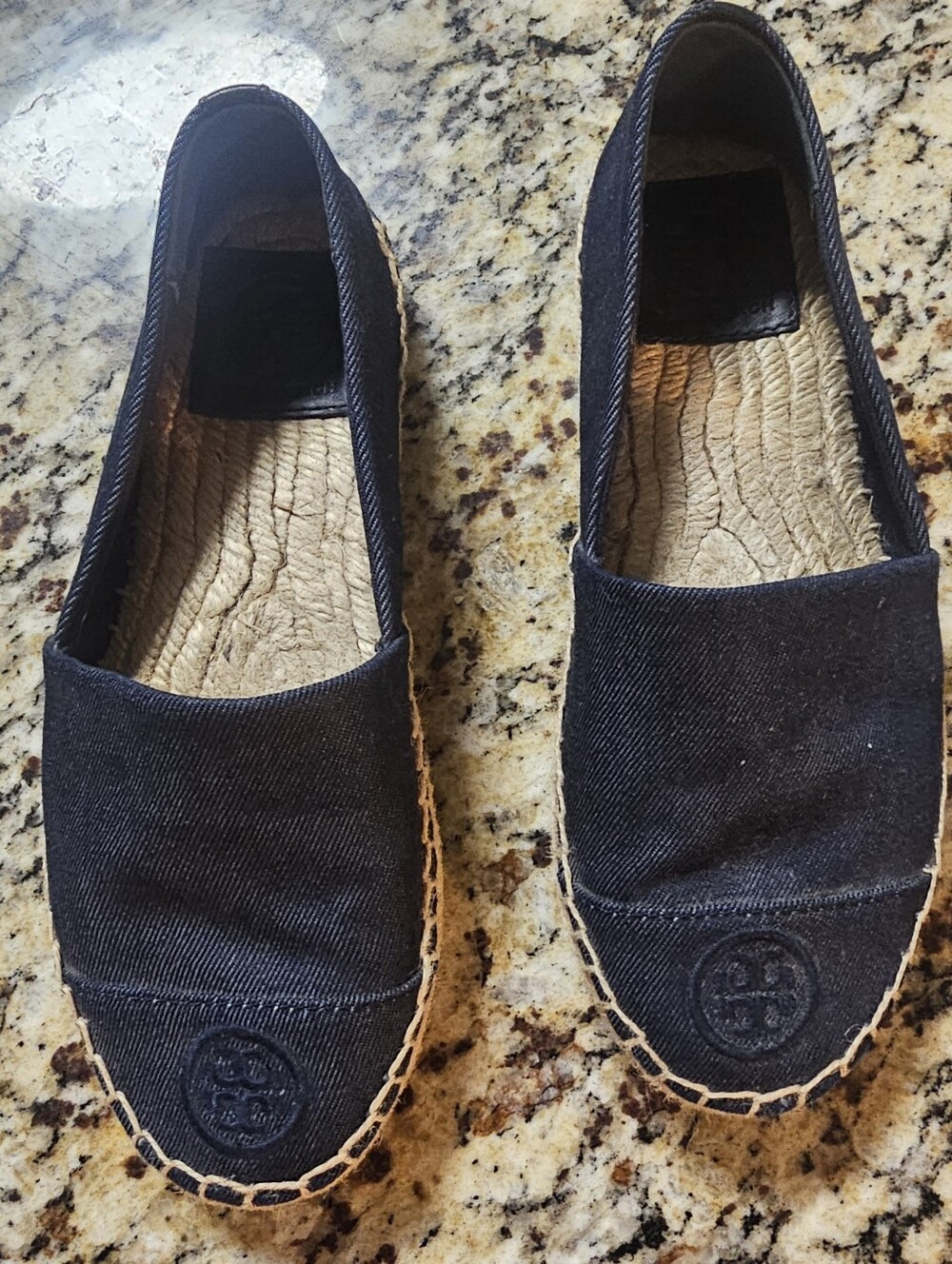 Tory Burch Denim Espadrille Flats. Size 5.5 - Picture 3 of 12